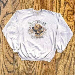 Vintage Bass Pro Shops Hunting Dog Nature Sweatshirt